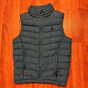 Polo Ralph‎ Lauren Puffer Vest Kids Size 6 Blue Zip Up Embroidered Pony Logo